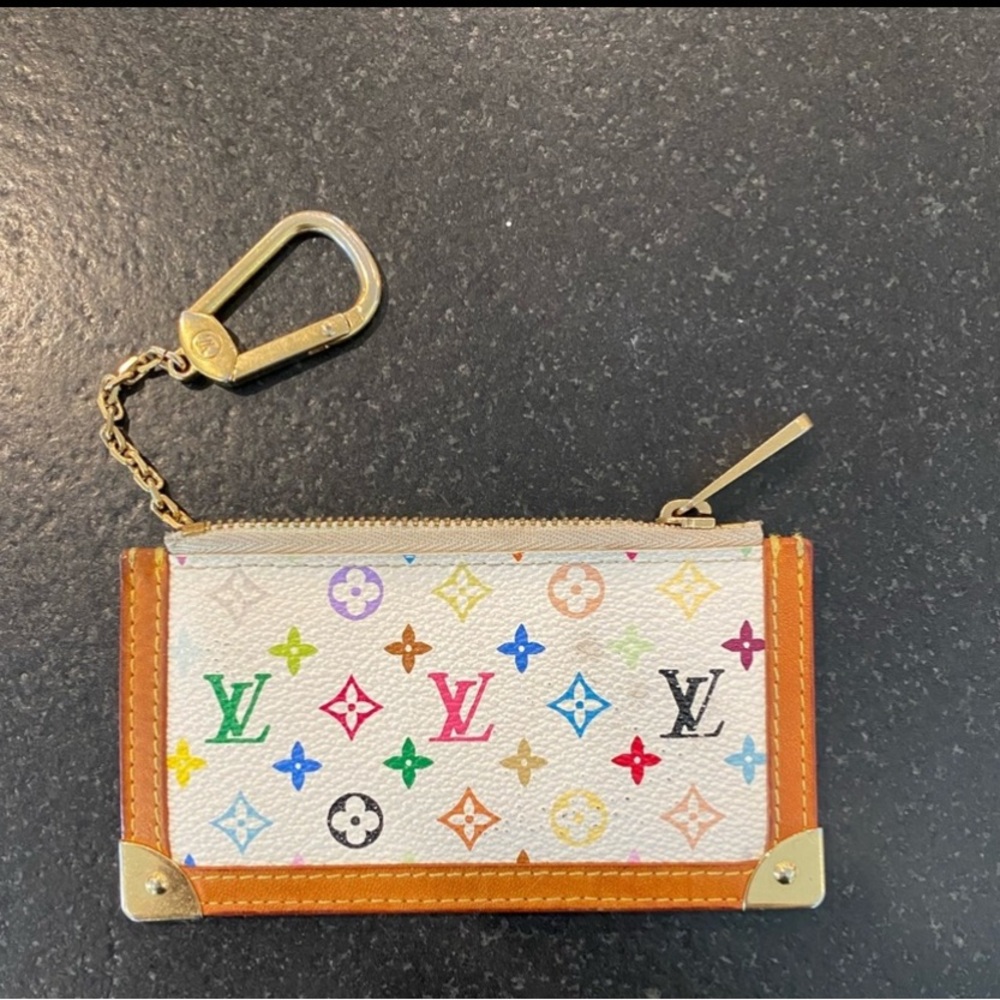 Louis Vuitton Monogram White/Multicolor Key Pouch